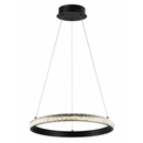 Lámpara Colgante Decorativa Con Luz Led 15W Acabado Negro.