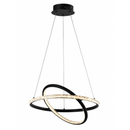 Lámpara Colgante De Techo Con Luz Led 36W Acabado Negro.