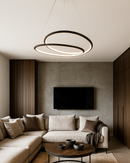 LÁMPARA DE TECHO COLGANTE DECORATIVA LED 40W, TONALIDAD 3000K, 100-240V, 50-60HZ, IP20, ACABADO NEGRO.