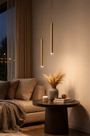 Lámpara Colgante Decorativa Con Luz Led 5W Acabado Gold.