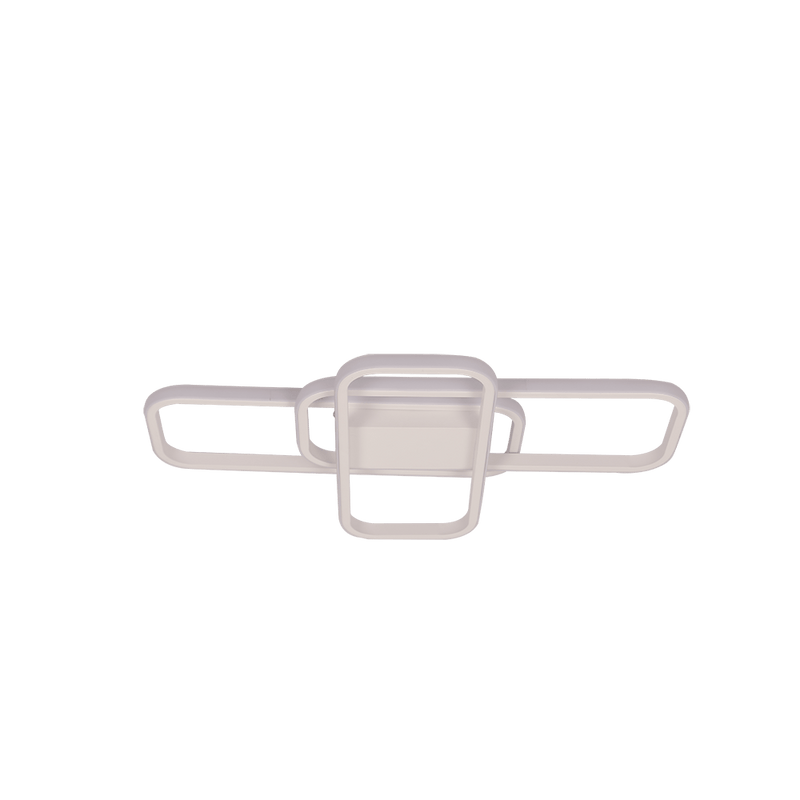 LÁMPARA DE TECHO DECORATIVA LED 42W, INTERRUPTOR PARA ELEGIR TONALIDAD DE LUZ-CCT 30K,40K,60K, 110-240V, 50-60HZ, GRADO DE PROTECCION IP20, ACABADO BLANCO.