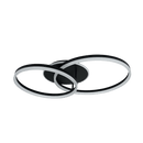 LÁMPARA DE TECHO DECORATIVA LED 56W, INTERRUPTOR PARA ELEGIR TONALIDAD DE LUZ CCT: 30K,60K, 110-240V, 50-60HZ, GRADO DE PROTECCION IP20, ACABADO NEGRO.