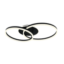 LÁMPARA DE TECHO DECORATIVA LED 56W, INTERRUPTOR PARA ELEGIR TONALIDAD DE LUZ CCT: 30K,60K, 110-240V, 50-60HZ, GRADO DE PROTECCION IP20, ACABADO NEGRO.