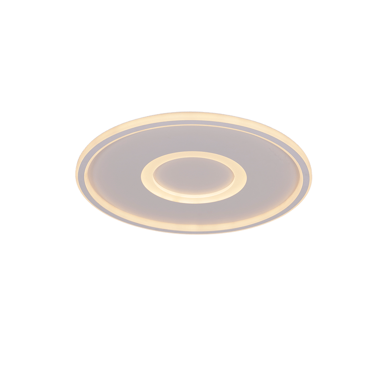 LÁMPARA DE TECHO DECORATIVA LED 27W, INTERRUPTOR PARA ELEGIR TONALIDAD DE LUZ CCT: 30K-40K,60K, 110-240V, 50-60HZ, GRADO DE PROTECCION IP20, ACABADO BLANCO.