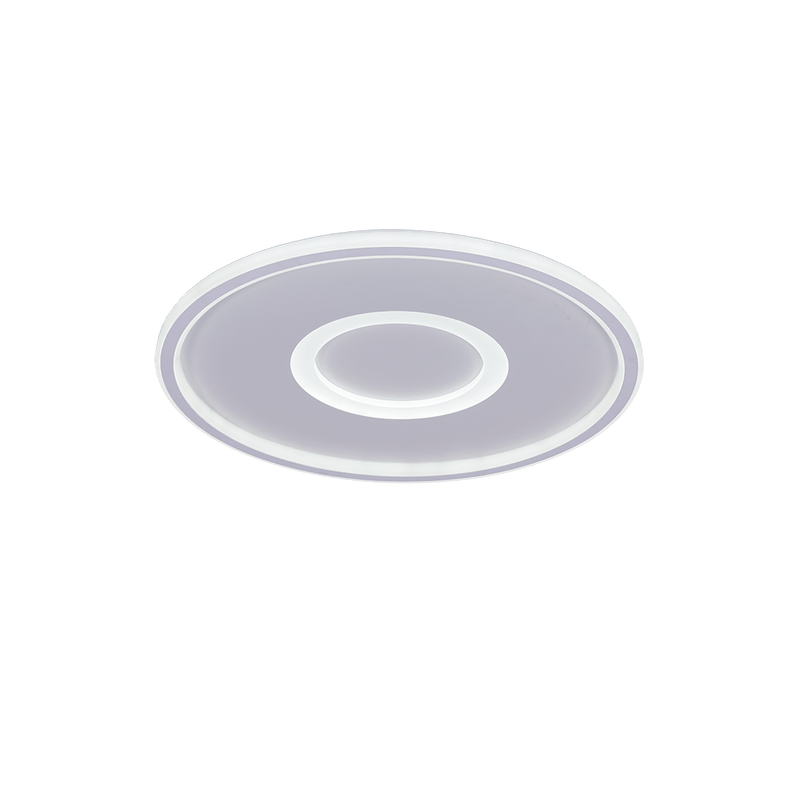 LÁMPARA DE TECHO DECORATIVA LED 27W, INTERRUPTOR PARA ELEGIR TONALIDAD DE LUZ CCT: 30K-40K,60K, 110-240V, 50-60HZ, GRADO DE PROTECCION IP20, ACABADO BLANCO.