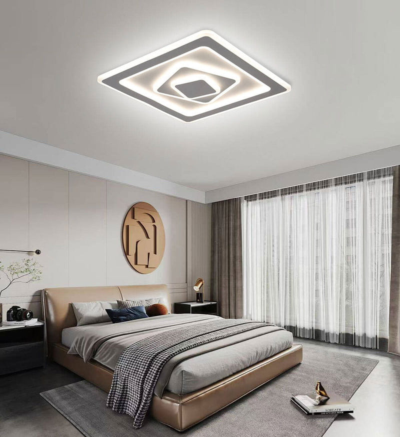 LÁMPARA DE TECHO LED 48W MODERNA, INTERRUPTOR PARA AJUSTE DE TONALIDAD DE LUZ CCT 30K, 40K,60K, 110-240V, 50-60HZ, ACABADO BLANCO.
