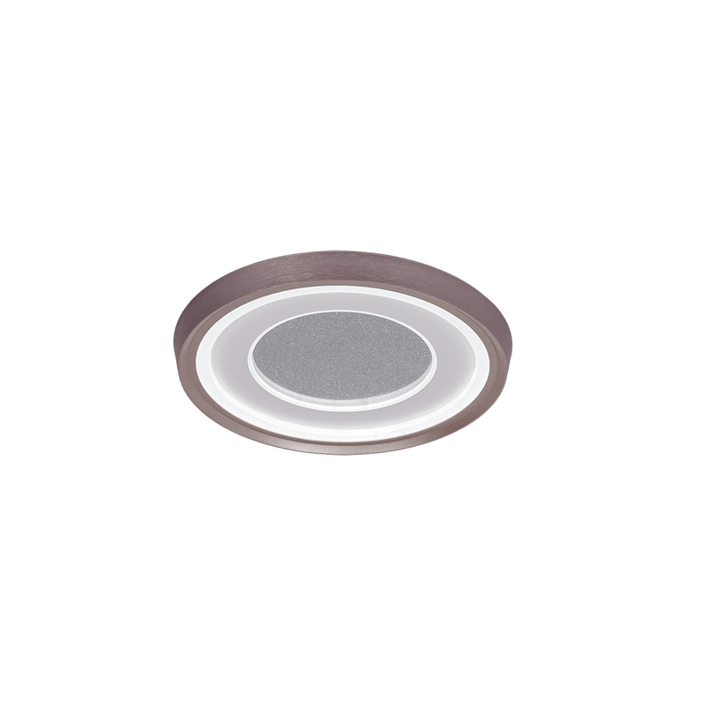 LÁMPARA DE TECHO LED 30W MODERNA, INTERRUPTOR PARA AJUSTE DE TONALIDAD DE LUZ CCT 30K, 40K,60K, 110-240V, 50-60HZ, ACABADO ACABADO BLANCO + NICKEL.