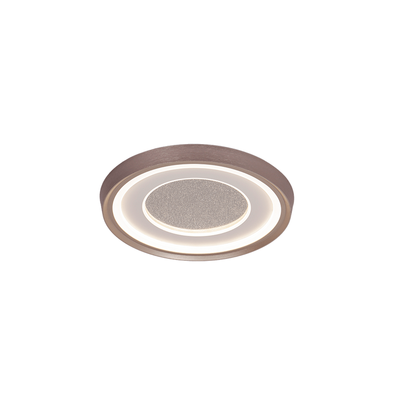 LÁMPARA DE TECHO LED 30W MODERNA, INTERRUPTOR PARA AJUSTE DE TONALIDAD DE LUZ CCT 30K, 40K,60K, 110-240V, 50-60HZ, ACABADO ACABADO BLANCO + NICKEL.