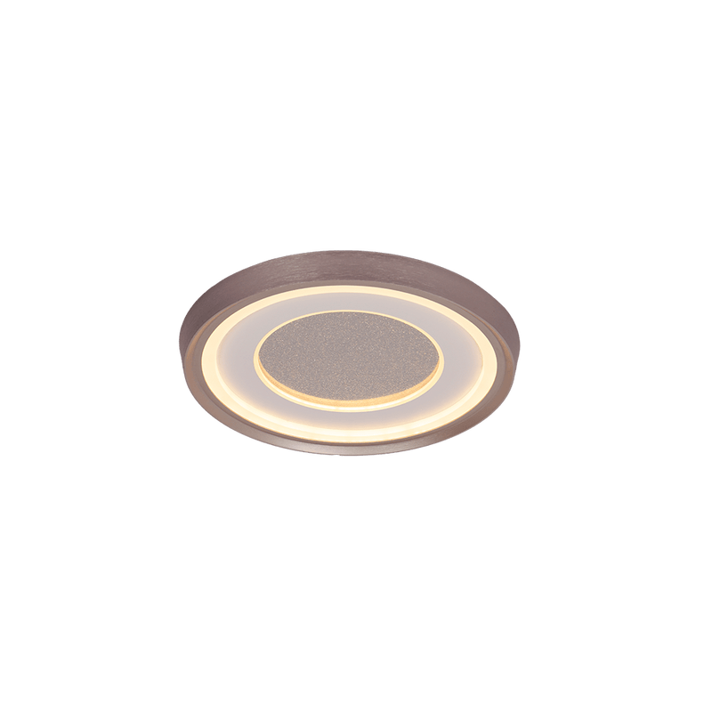 LÁMPARA DE TECHO LED 30W MODERNA, INTERRUPTOR PARA AJUSTE DE TONALIDAD DE LUZ CCT 30K, 40K,60K, 110-240V, 50-60HZ, ACABADO ACABADO BLANCO + NICKEL.