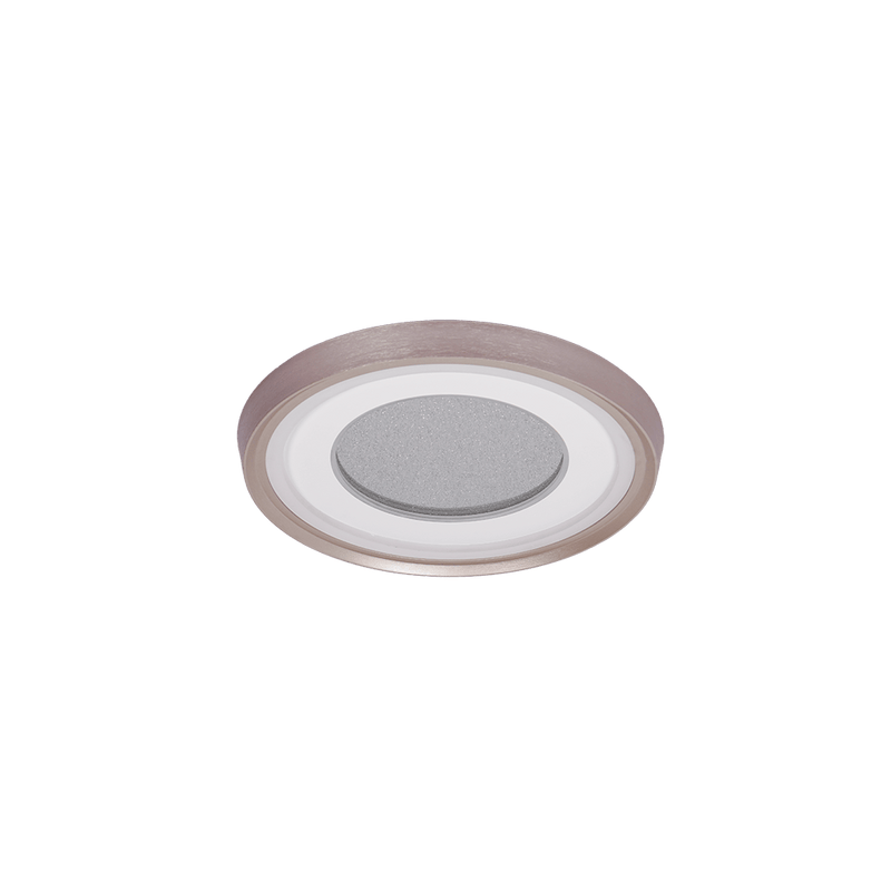 LÁMPARA DE TECHO LED 30W MODERNA, INTERRUPTOR PARA AJUSTE DE TONALIDAD DE LUZ CCT 30K, 40K,60K, 110-240V, 50-60HZ, ACABADO ACABADO BLANCO + NICKEL.