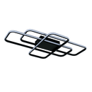 LÁMPARA DE TECHO DECORATIVO LED 62W, INTERRUPTOR PARA ELEGIR TONALIDAD DE LUZ CCT: 30K,40K,60K, 110-240V, 50-60HZ, GRADO DE PROTECCION IP20, ACABADO NEGRO.