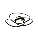 LÁMPARA DE TECHO DECORATIVA LED 61W, INTERRUPTOR PARA ELEGIR TONALIDAD DE LUZ CCT: 30K,60K, 110-240V, 50-60HZ, GRADO DE PROTECCION IP20, ACABADO NEGRO.