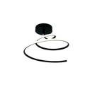 LÁMPARA DE TECHO DECORATIVA LED 30W, INTERRUPTOR PARA ELEGIR TONALIDAD DEL LUZ CCT: 30K,40K,60K, 110-240V, 50-60HZ, GRADO DE PROTECCION IP20, ACABADO NEGRO.