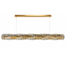 Lámpara colgante cristal K9 colgante con luz led 40W acabado golden.