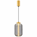 Lámpara Colgante Decorativa Con Luz Led 9W Acabado dorado.
