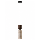 Lámpara Colgante Decorativa 1Xgu10-10W Acabado Brown/ travertino.