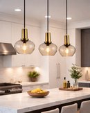 Lámpara Colgante Decorativa 1Xe27-40W Acabado Gold.