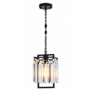 Lámpara Techo Cristal K9 Colgante 1xE27–40W Acabado Negro.