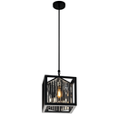 Lámpara Techo Cristal K9 Colgante 1xE27–40W Acabado Negro.