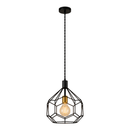 Lámpara Colgante Decorativa 1xE27-40W Acabado Negro.
