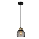 Lámpara de Techo Colgante 1xE27–40W Acabado Negro.