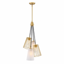 Lámpara de Techo Colgante 4xE27–40W Acabado Dorado.