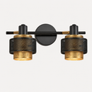 Lámpara De Pared Decorativa 2Xgu10-50W Acabado Black Gold Mate / Metal.
