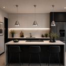 Lámpara de Techo Colgante Decorativa 1xE27–20W Acabado Plateado.