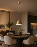 Lámpara de Techo Colgante Decorativa 1xE27–20W Acabado Dorado.