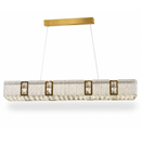 Lámpara Colgante De Cristal K9 Con Luz Led 25W Acabado Golden/ Metal