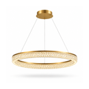 Lámpara Colgante De Cristal K9 Con Luz Led 30W Acabado Golden/ Metal