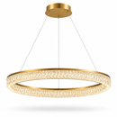 Lámpara Colgante De Cristal K9 Con Luz Led 50W Acabado Golden/ Metal