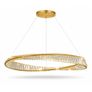 Lámpara Colgante De Cristal K9 Con Luz Led 58W Acabado Golden/ Metal