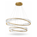 Lámpara Colgante De Cristal K9 Con Luz Led 98W Acabado Golden/ Metal