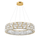Lámpara Colgante De Cristal K9 Con Luz Led 46W Acabado Golden/ Metal