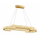Lámpara Colgante De Cristal K9 Con Luz Led 50W Acabado Golden/ Metal