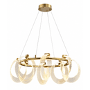 Lámpara Colgante Decorativa Con Luz Led 30W Acabado Dorado.