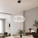 Lámpara De Techo Colgante Decorativa Led 23w Acabado Dorado.