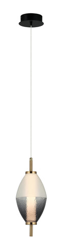 LÁMPARA DE TECHO COLGANTE DECORATIVA LED 8W, INTERRUPTOR PARA AJUSTE DE TONALIDAD DE LUZ CCT  30K, 40K,60K, 110-240V, ACABADO NEGRO + BRASS.