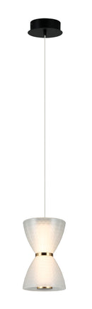 LÁMPARA DE TECHO COLGANTE DECORATIVA LED 7W, INTERRUPTOR PARA AJUSTE DE TONALIDAD DE LUZ CCT 30K, 40K,60K, 110-240V, 50-60HZ,  ACABADO BLANCO.