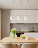 LÁMPARA COLGANTE DECORATIVA 1XE27-40W (NO INCLUIDO) ACABADO WHITE / METAL.