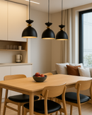 LÁMPARA COLGANTE DECORATIVA 1XE27-40W (NO INCLUIDO) ACABADO NEGRO/ METAL