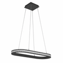 Lámpara De Techo Cristal Colgante LED 50W Acabado Negro.