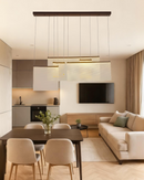 LÁMPARA COLGANTE DECORATIVA MODERNA LED 60W ACABADO COFFEE/ METAL ACRÍLICO.