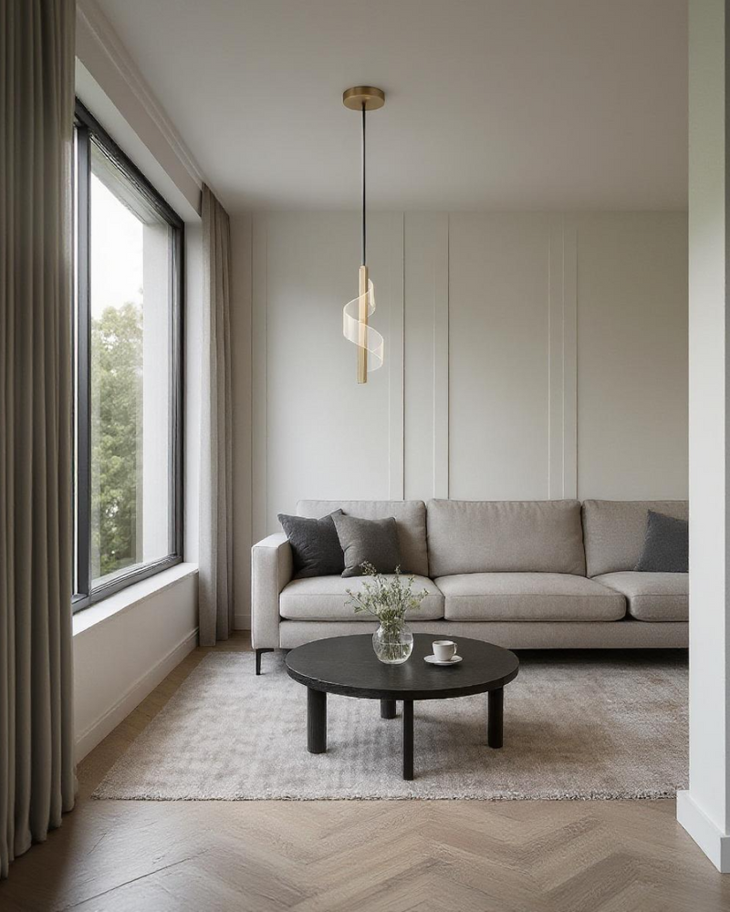 LÁMPARA DE TECHO COLGANTE DECORATIVA MODERNA LED 3.5W, TONALIDAD 3000K, 100-240V, 50-60HZ, GRADO DE PROTECCION IP20, ACABDO DORADO.