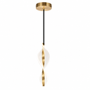 Lámpara Colgante Decorativa Con Luz Led 10W, Acabado Golden/Metal Acrílico.
