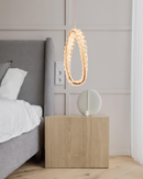 LÁMPARA DE  CRISTAL K9  DE TECHO  LED 15W, TONALIDAD 3000K, 100-240V, 50-60HZ, GRADO DE PROTECCION IP20, ACABDO DORADO