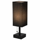 Lámpara de Mesa Decorativa Recargable 1xE27–25W Acabado Negro.