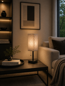 Lámpara de Mesa Decorativa Recargable 1xE27–25W Acabado Gris.
