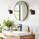 LÁMPARA DE PARED DECORATIVA 1XE27-40W, 110-240V, 50-60HZ, GRADO DE PROTECCION IP20, ACABADO NEGRO.